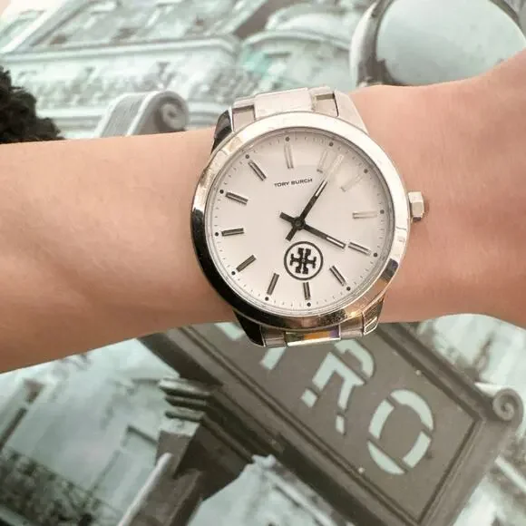 Tory Burch TBW1201 Collins White Dial Stainless Steel Ladies Watch - Picture 6 of 6